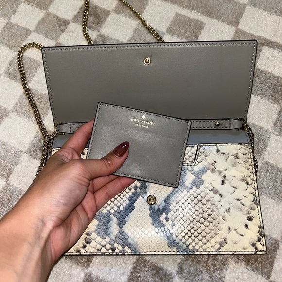 Kate Spade Alligator Reptile Snake Clutch / Crossbody - Picture 4 of 5